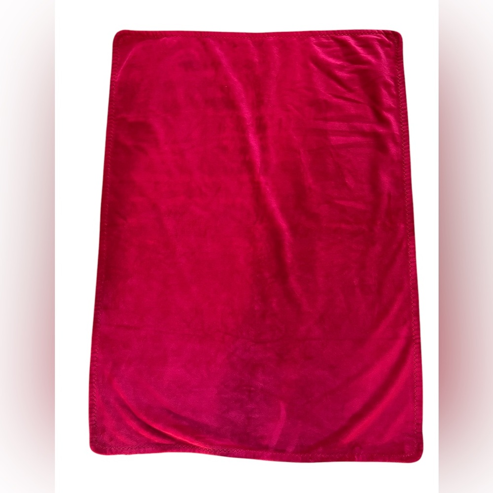 Pottery Barn Kids Fleece Blanket Red Plush 30” X 40” Lovey - Picture 4 of 5